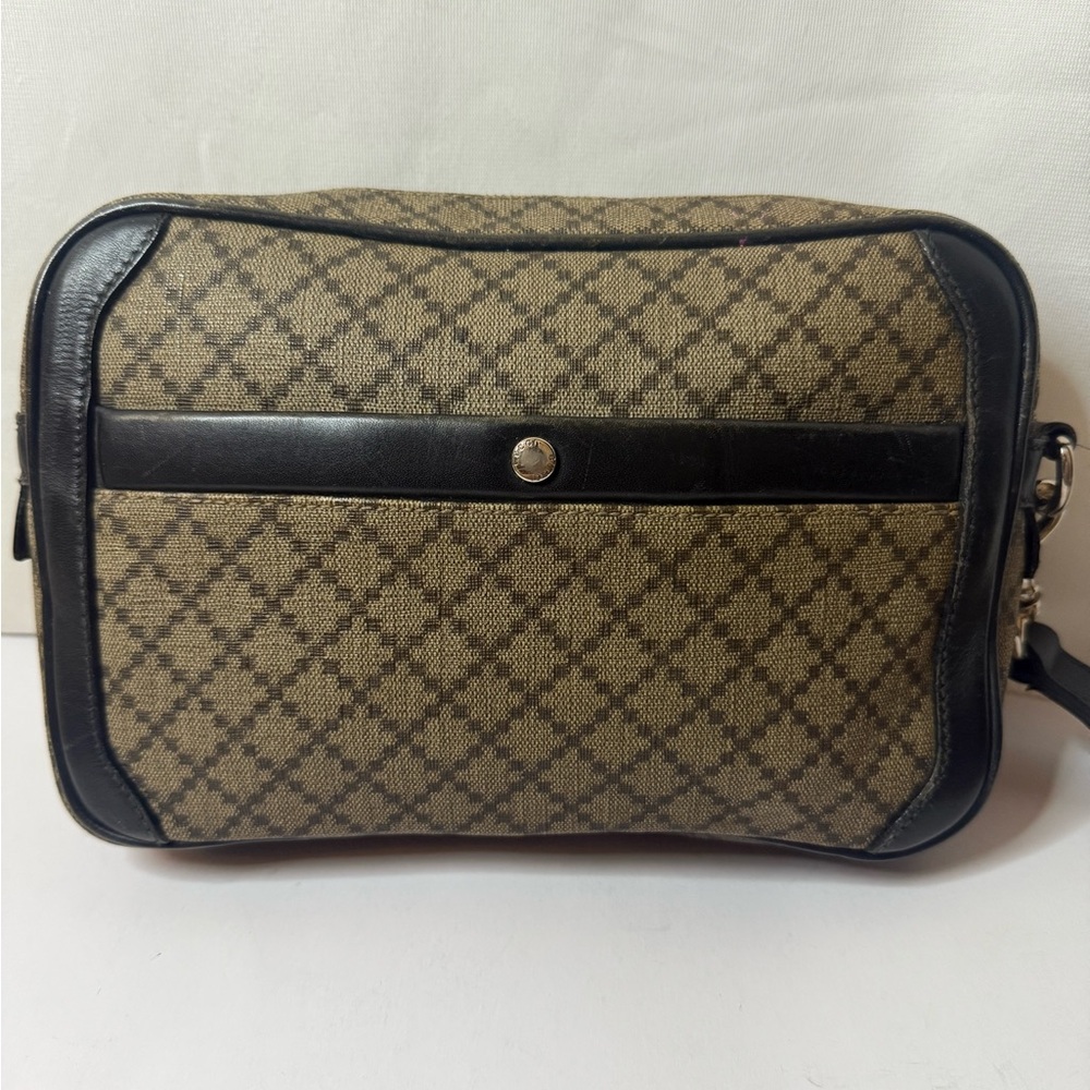 Vintage Gucci Brown and Black Patterned Bag - Picture 1 of 1